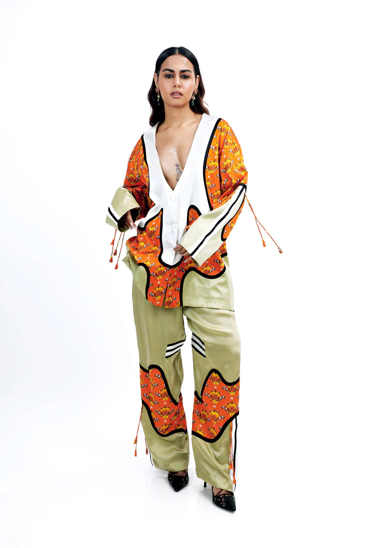 Concentric Yoke Jacket Set