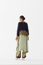 Green Alba Kimono Kurta & Pants