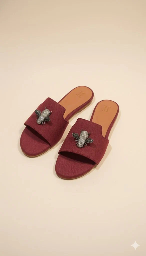 Suede Bee Mules Footwear