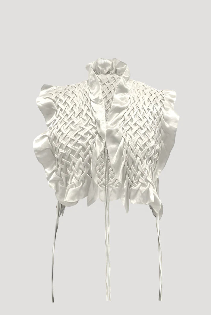 Phoenix Mashru Bib In Ivory