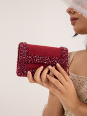 Aurel Crystal Medium Bag Red