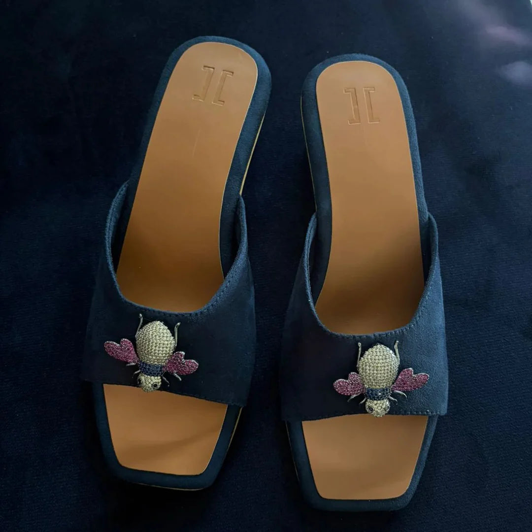 Suede Bee Heels Blue