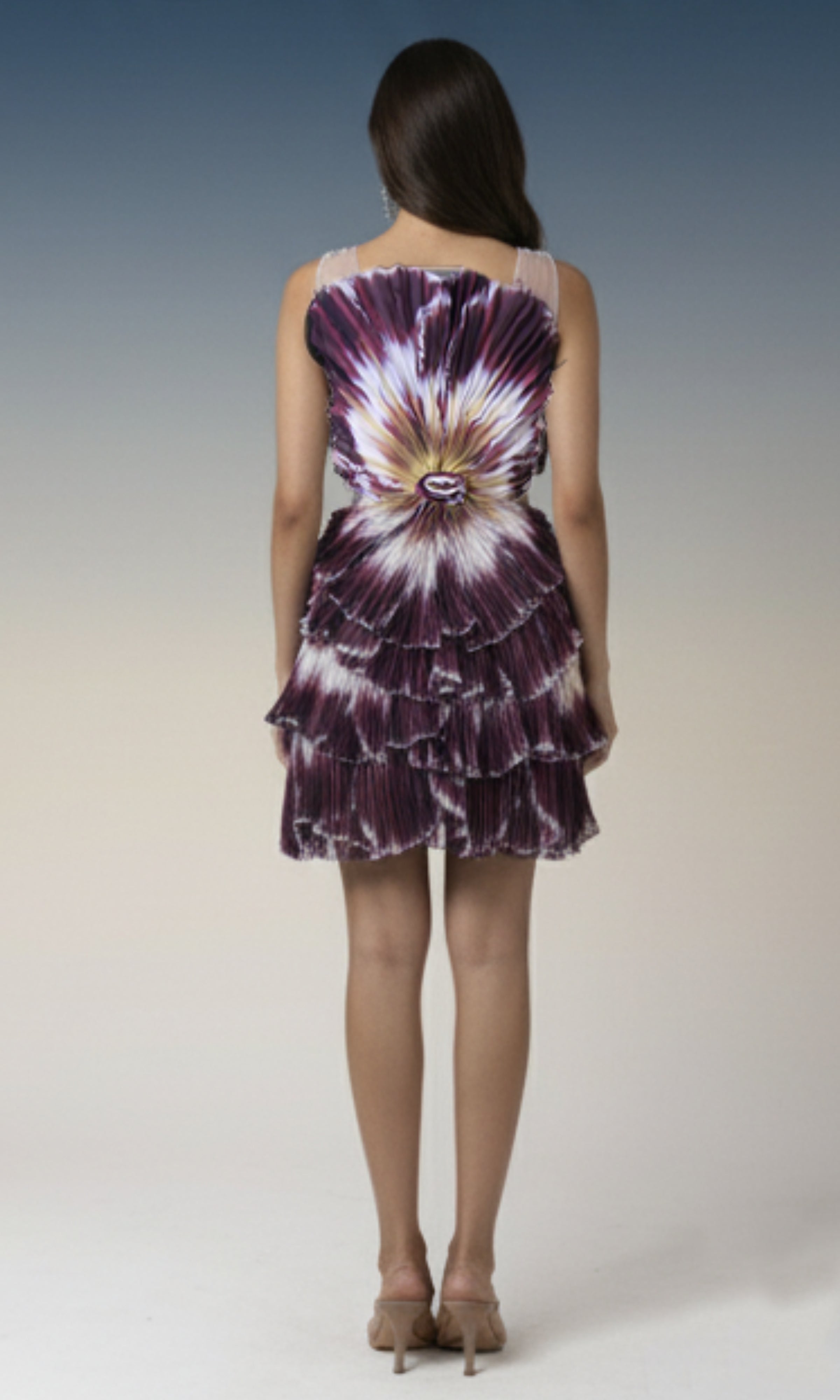 Plum Radiance Sculpted Mini Dress