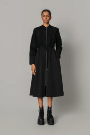 Black On Black Map Long Dress