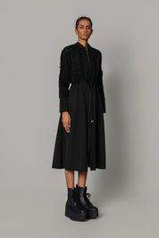 Black On Black Map Long Dress