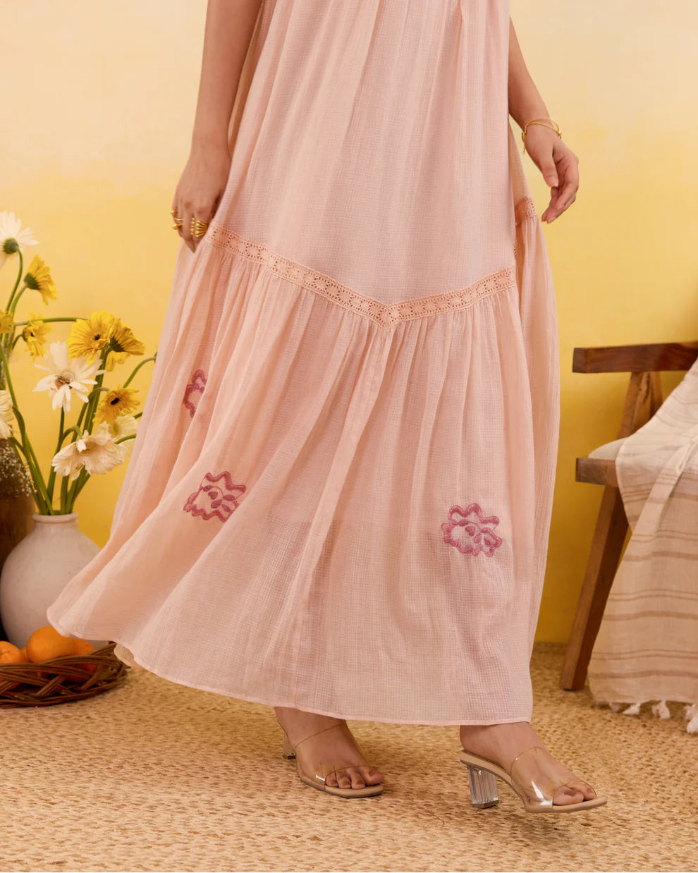 Apricot Bloom Dress