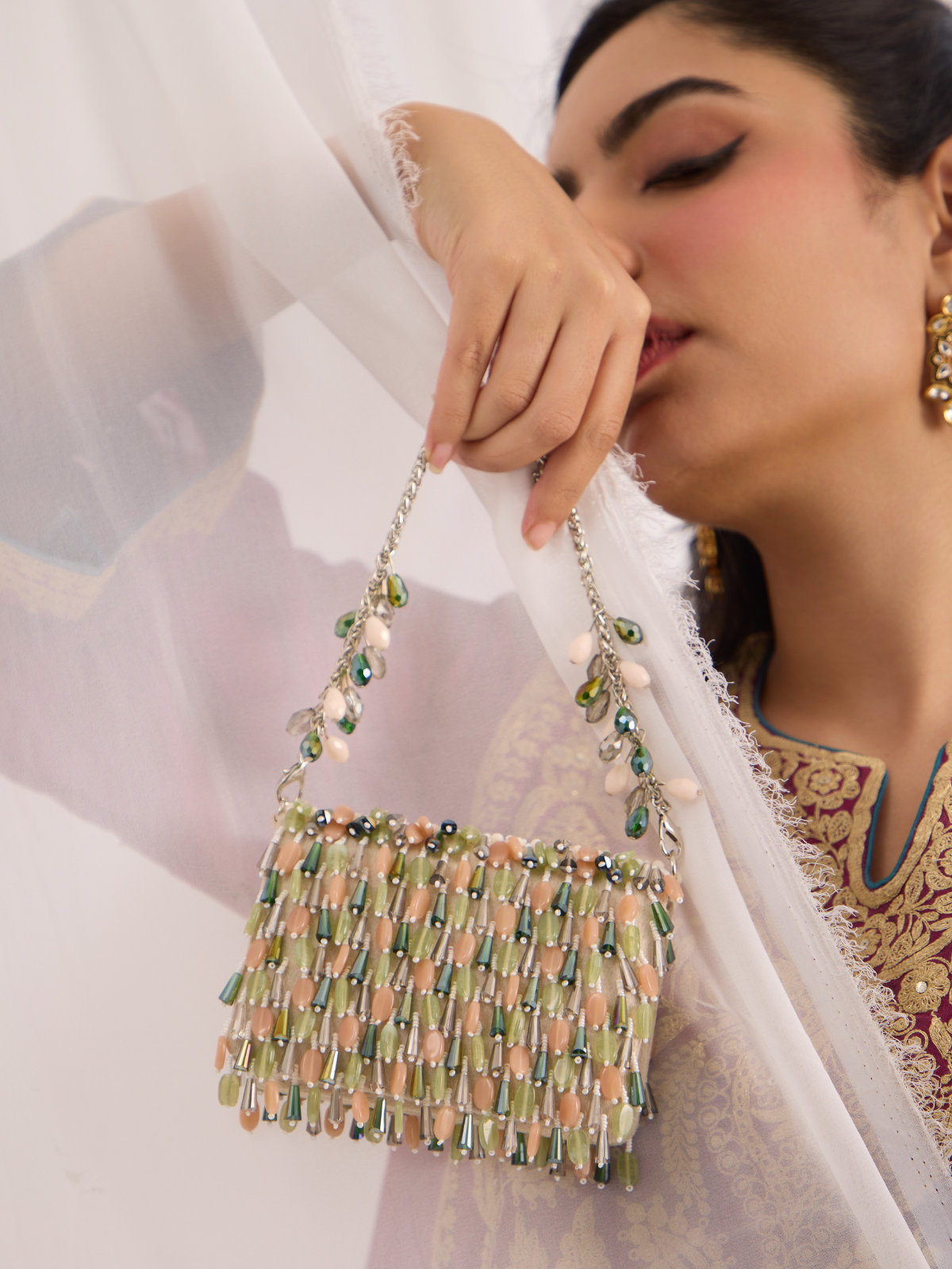 Aurel Mini Bag Green Peach