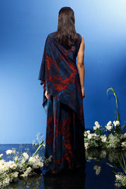 Blrd Red Floral Drape Set
