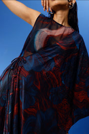 Blrd Red Floral Drape Set
