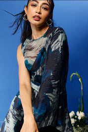 Blrd Blue Floral Drape Set