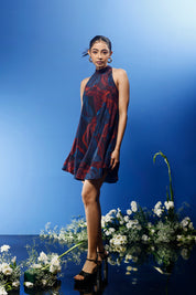 Blrd Red Floral Halter Dress