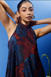 Blrd Red Floral Halter Dress
