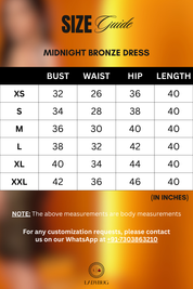 Midnight Bronze Dress