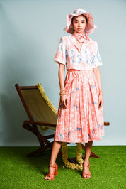 Colour Block Printed Skirt Set