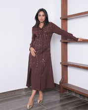 Rhea Embellished Shirt Dress