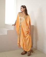 Peach Kaftan Bandhej