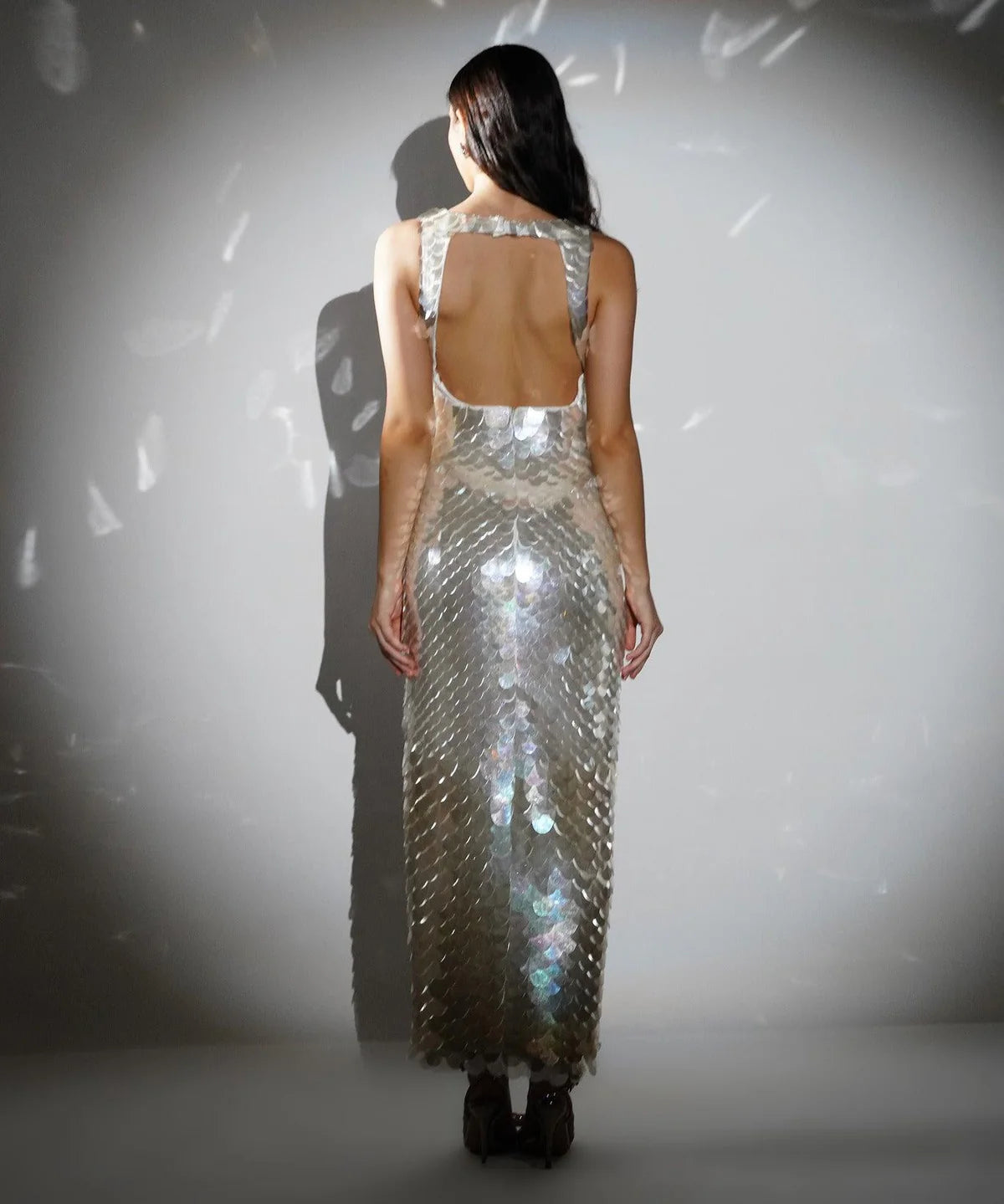 Anastasia Holographic Maxi Dress