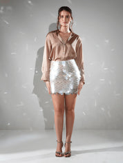 Anastasia Holographic Mini Skirt