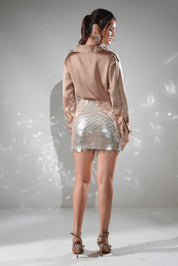Anastasia Holographic Mini Skirt