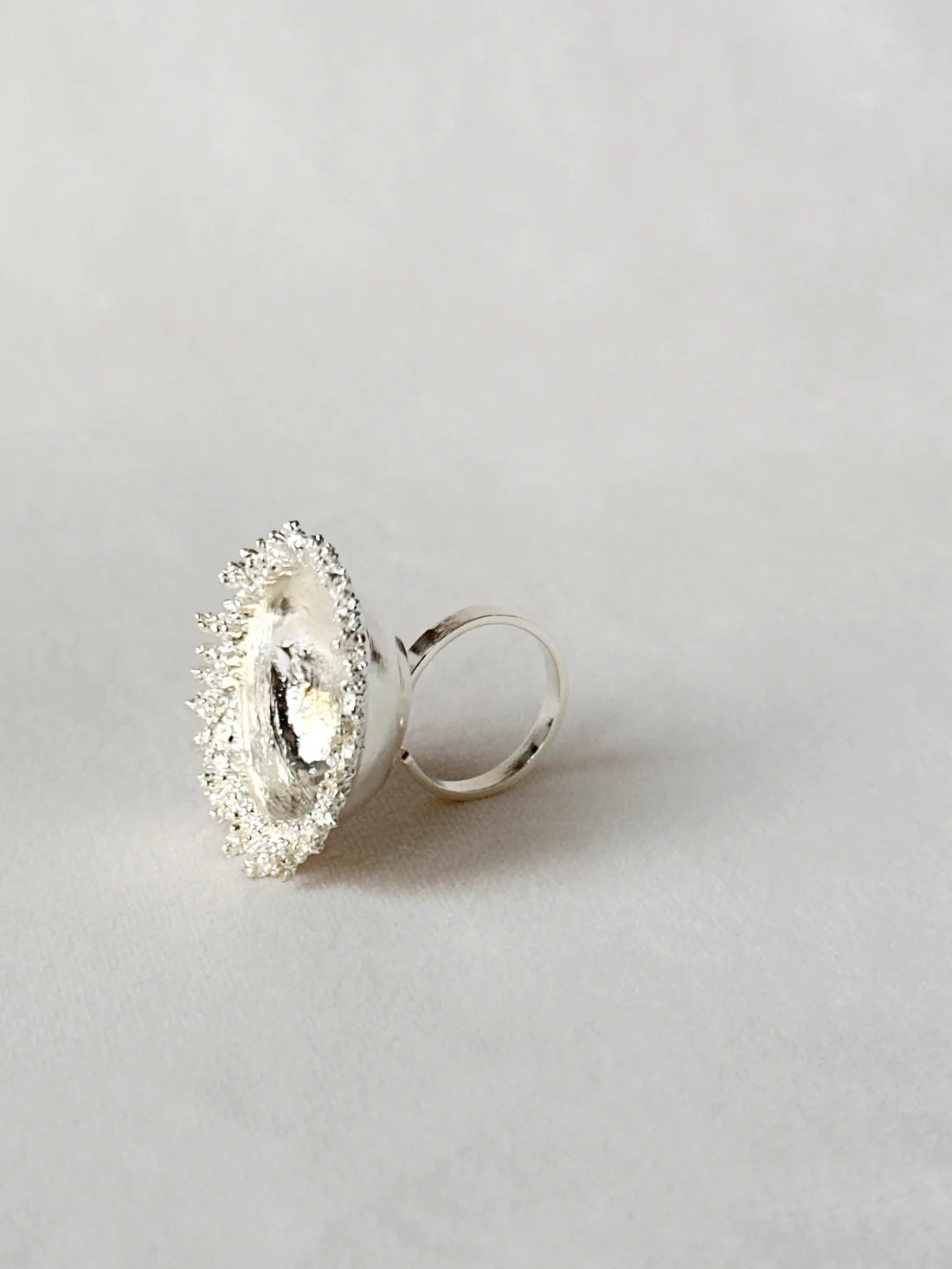 Crater Ring Silver