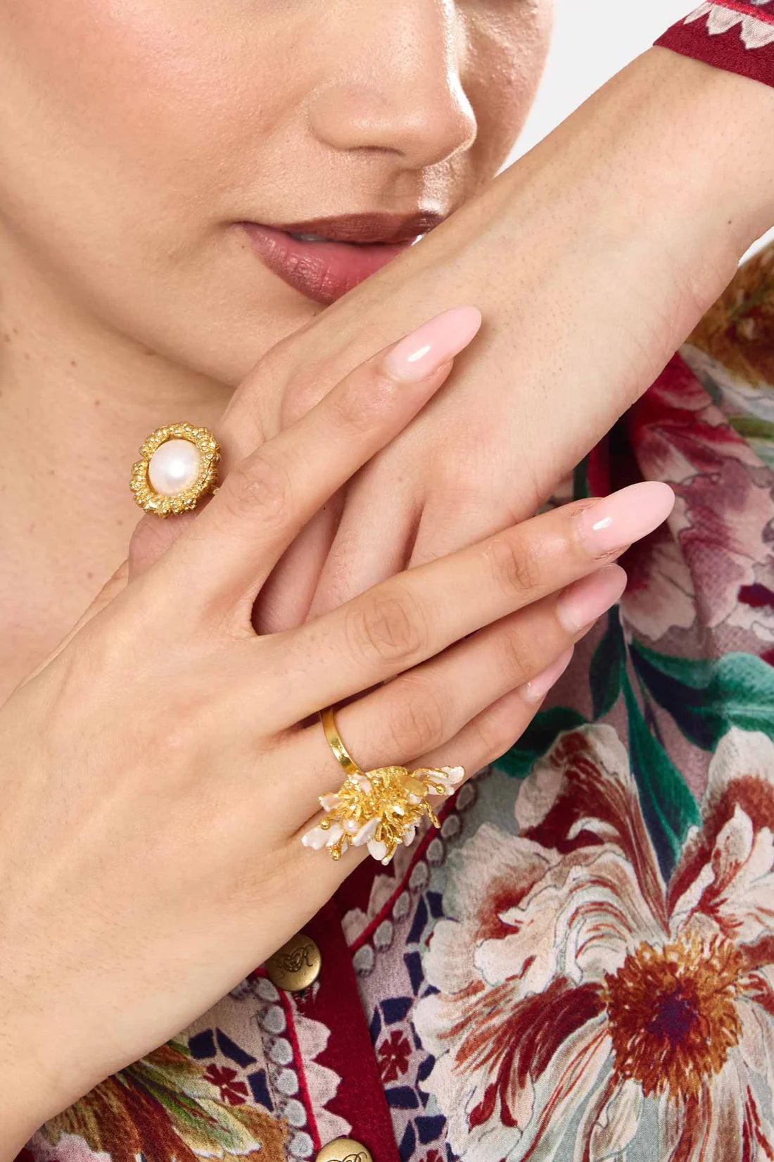 Reef Pearl Ring Gold