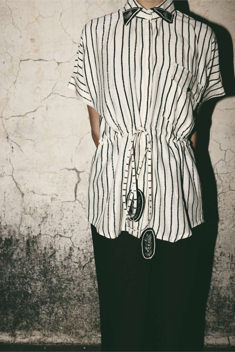 Stripe Tie Up Shirt