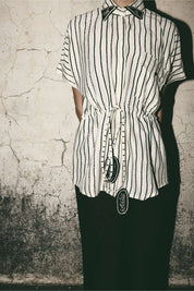 Stripe Tie Up Shirt