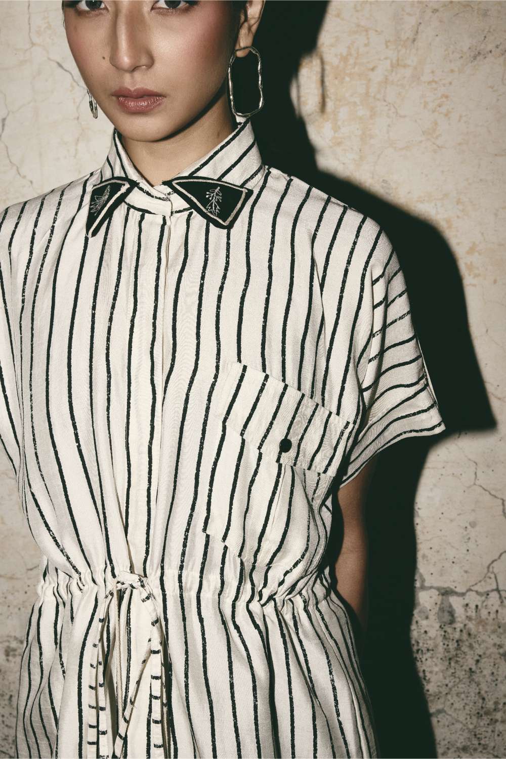 Stripe Tie Up Shirt