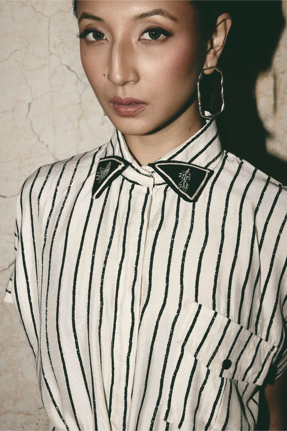 Stripe Tie Up Shirt
