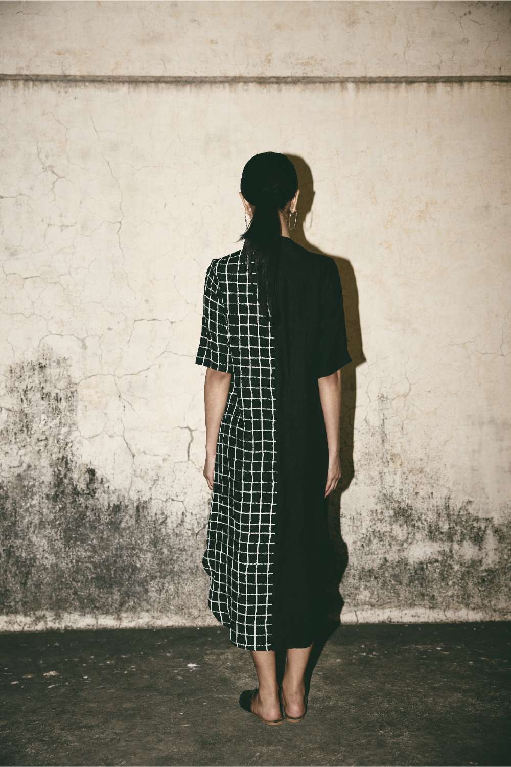 Grid Bloom Kaftan