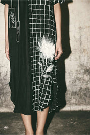 Grid Bloom Kaftan