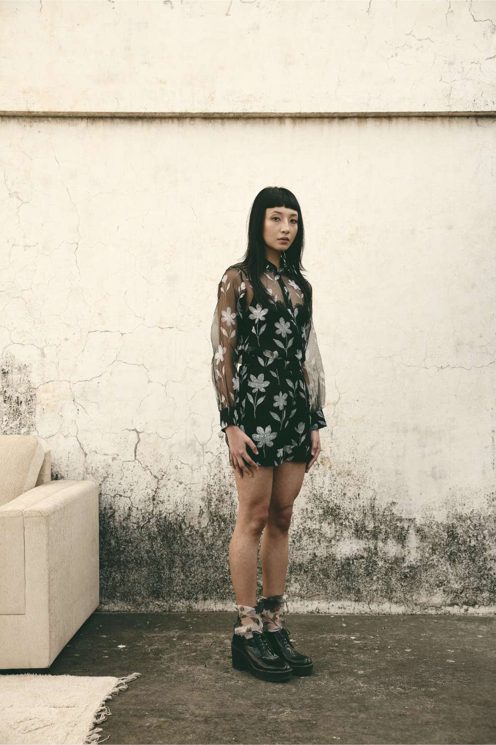 Floral Organza Shorts