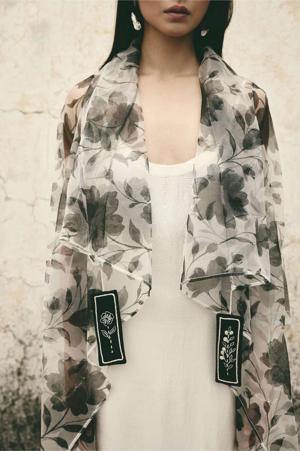 Floral Organza Cape