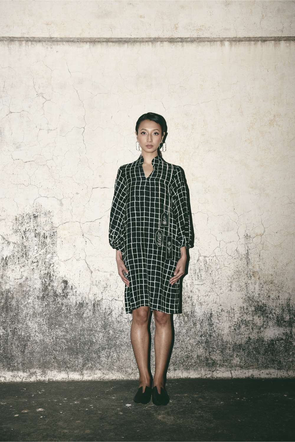 Grid Comfort Dress