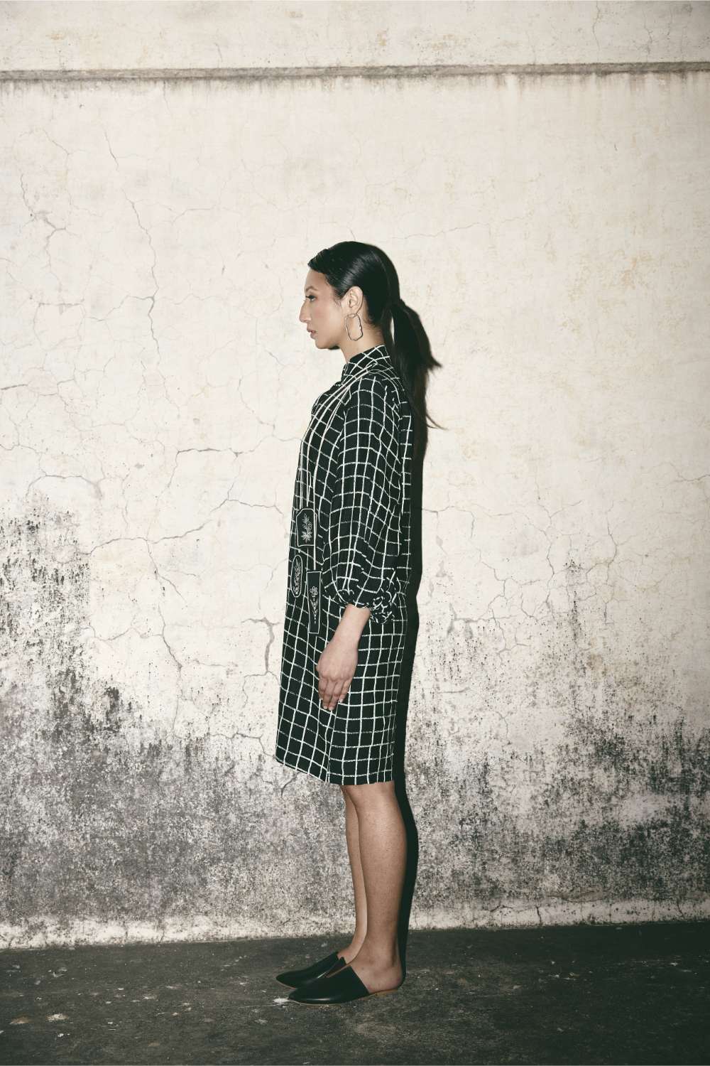 Grid Comfort Dress