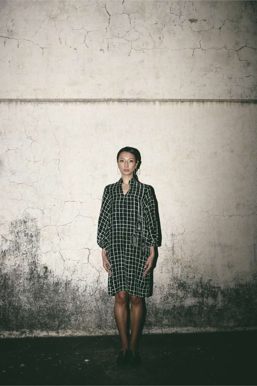 Grid Comfort Dress