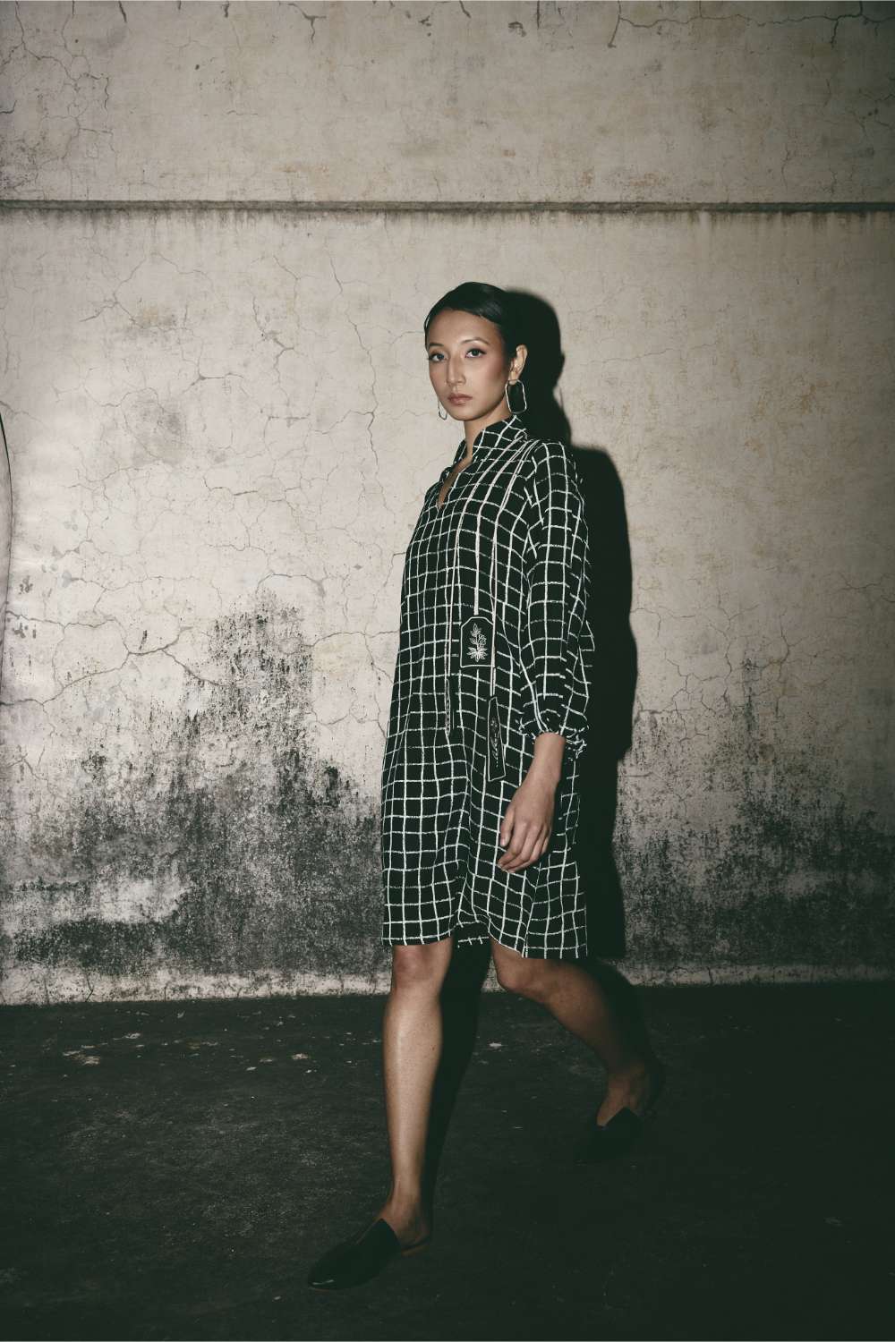 Grid Comfort Dress