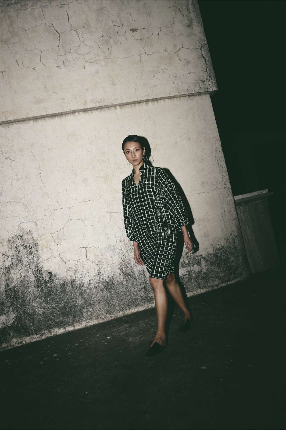 Grid Comfort Dress