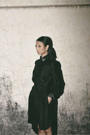 Black Canvas Shirt Dress