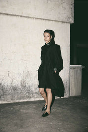 Black Canvas Shirt Dress