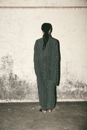 Stripe Comfort Shirt with Bloom Barrel Pants