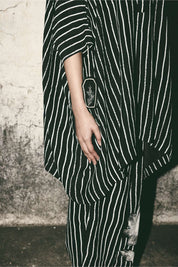 Stripe Comfort Shirt with Bloom Barrel Pants