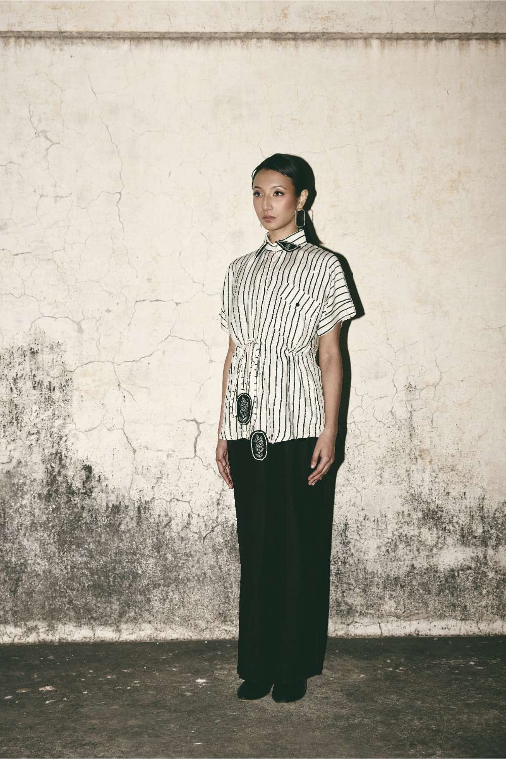 Stripe Tie Up Shirt