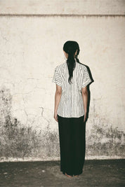 Stripe Tie Up Shirt Set
