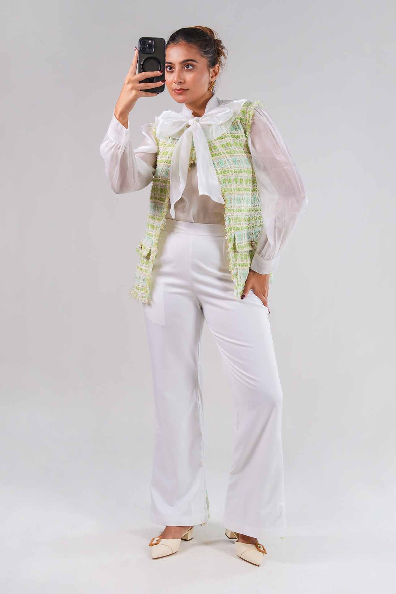 Bow Tie Mint Tweed Co-ord