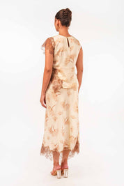 Tarini Manchanda in Floral Satin Lace Co-ord