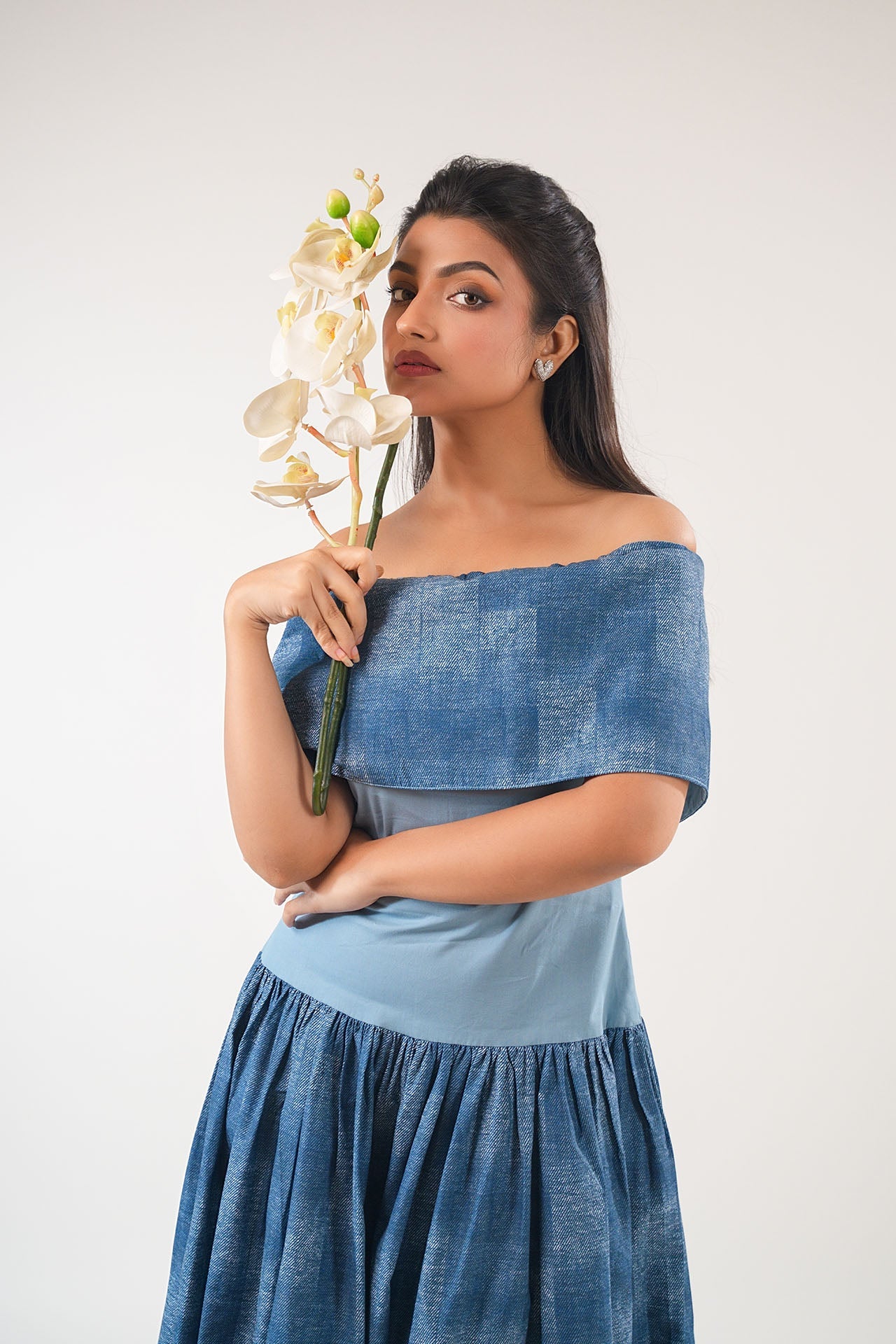 Off Shoulder Midi Dress
