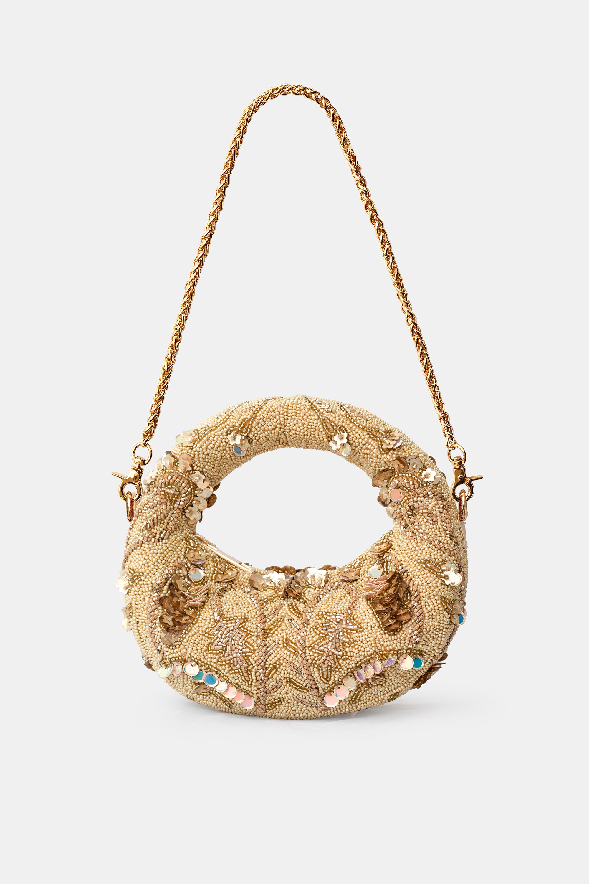 Aurelia Halo Mini Gold Embellished Bag