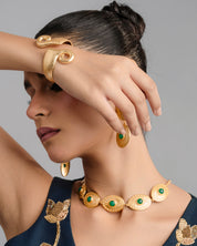 Plain Gold Statement Bracelet