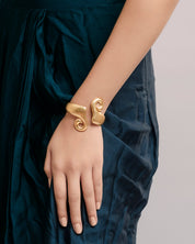 Plain Gold Statement Bracelet